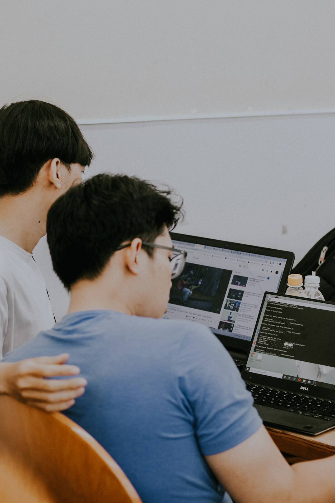 diverse students in english coding course